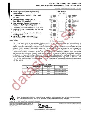 TPS73HD318PWPR datasheet  